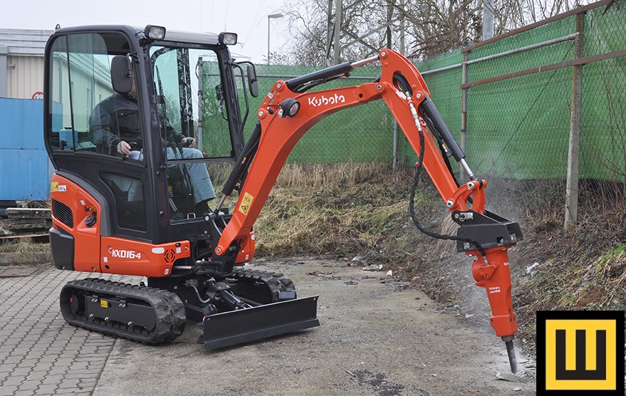 Minikoparka KUBOTA KX016-4 młot hydrauliczny