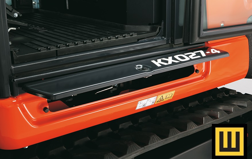 Minikoparka KUBOTA KX027-4 schowek i smarownica