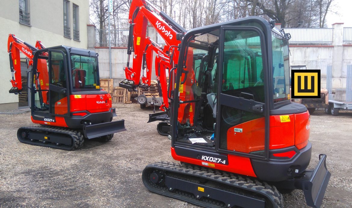 Minikoparka KUBOTA KX027-4 dostawa do firmy WOBIS