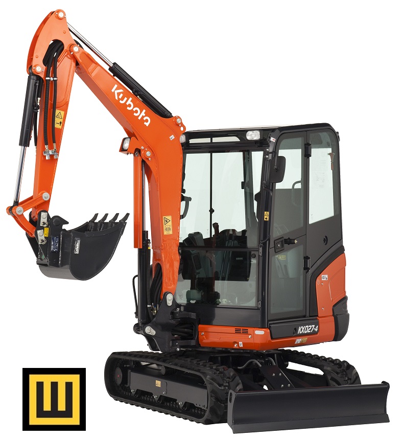 Minikoparka KUBOTA KX027-4 moc i wydajność