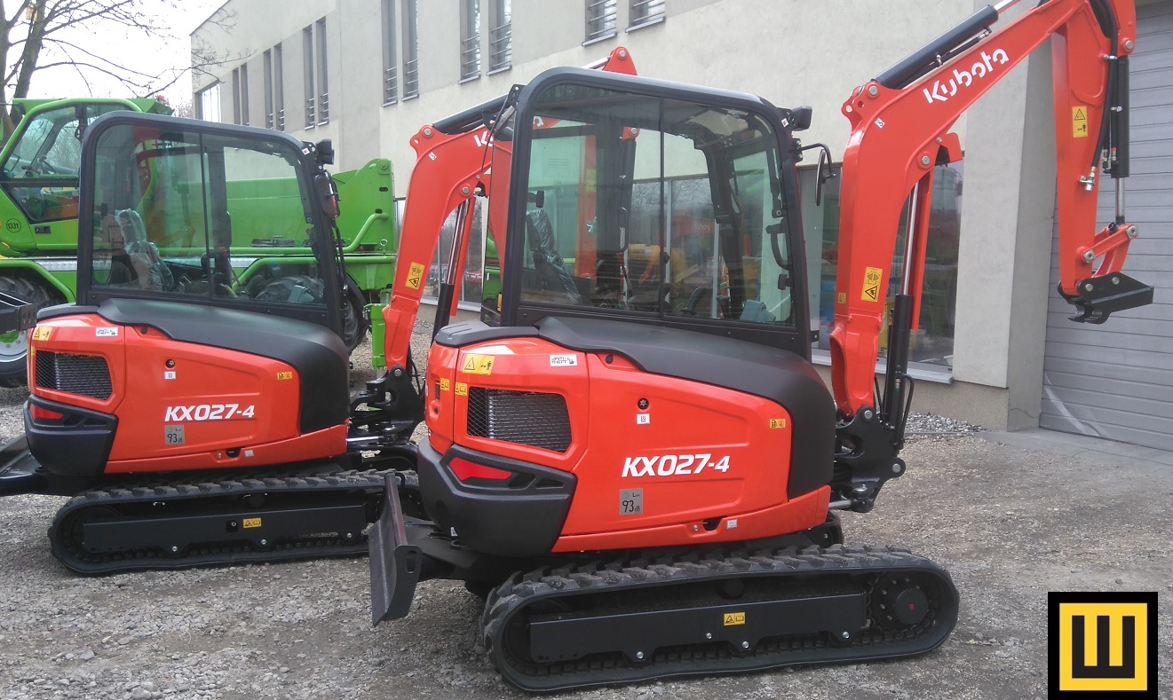 Minikoparka KUBOTA KX027-4 dostawa nowych maszyn