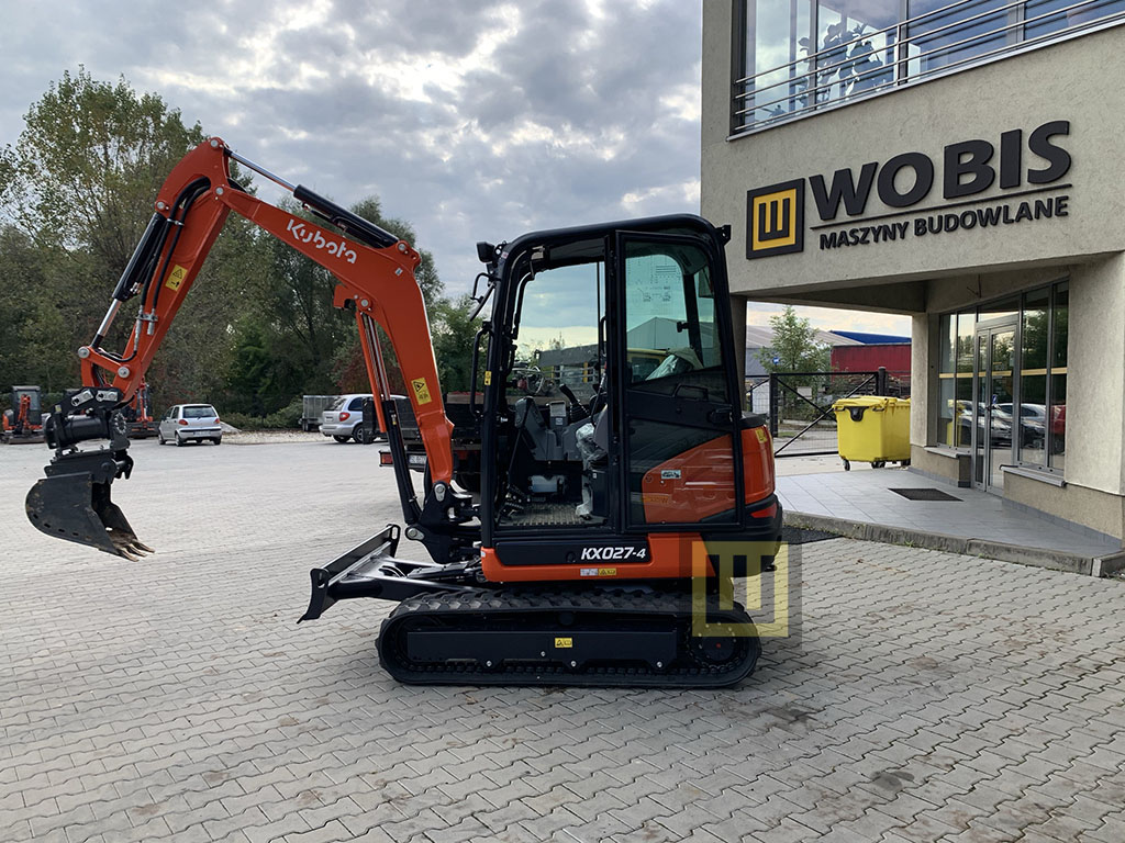 Minikoparka KUBOTA KX027-4 bok WOBIS