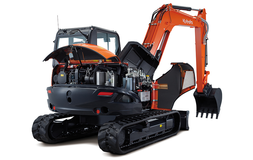 Minikoparka KUBOTA KX080-4 MGL tył