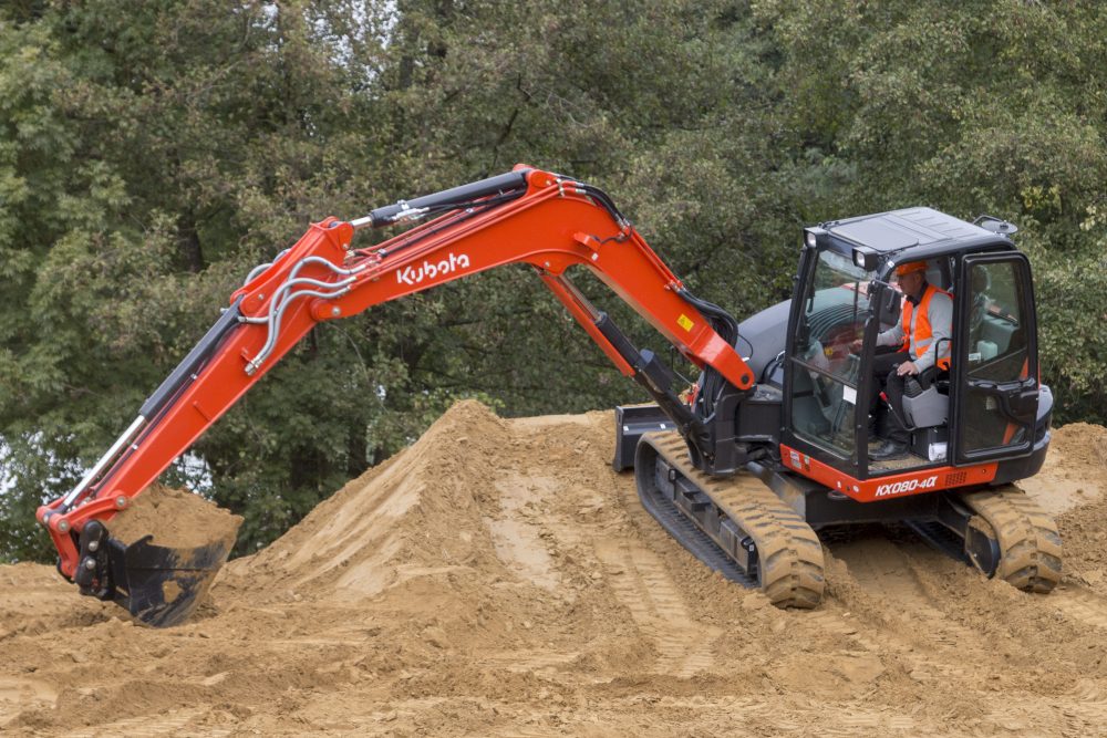 Minikoparka KUBOTA KX080-4 MGL ramie