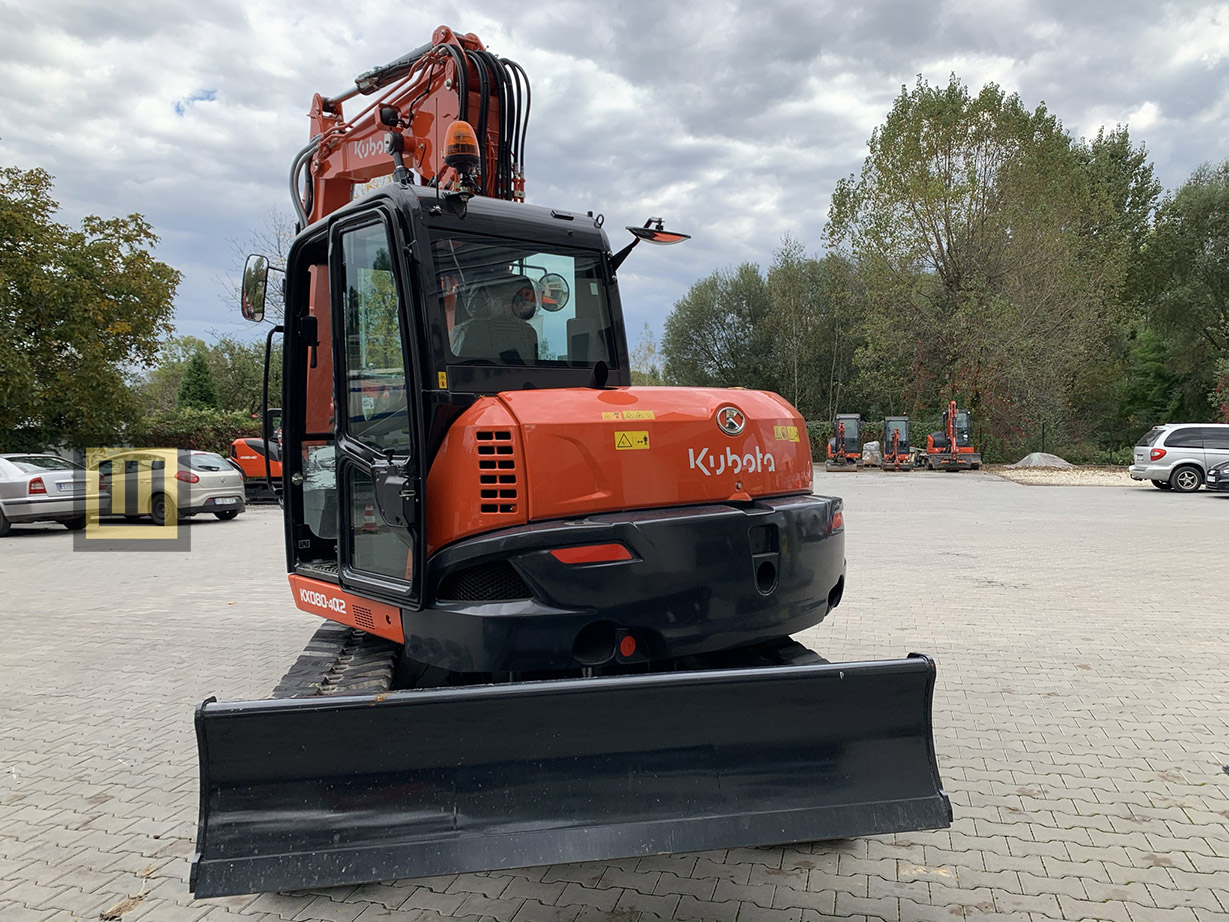 Minikoparka KUBOTA KX080-4 MGL tył WOBIS