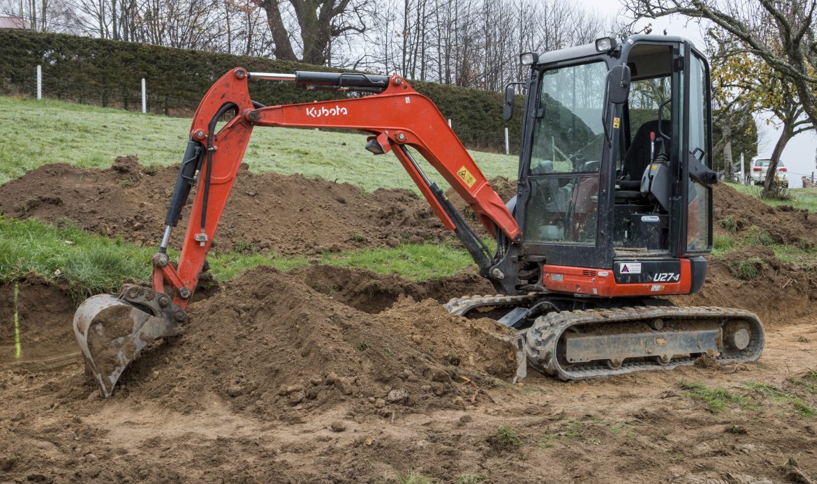 Minikoparka KUBOTA U27-4 budowa