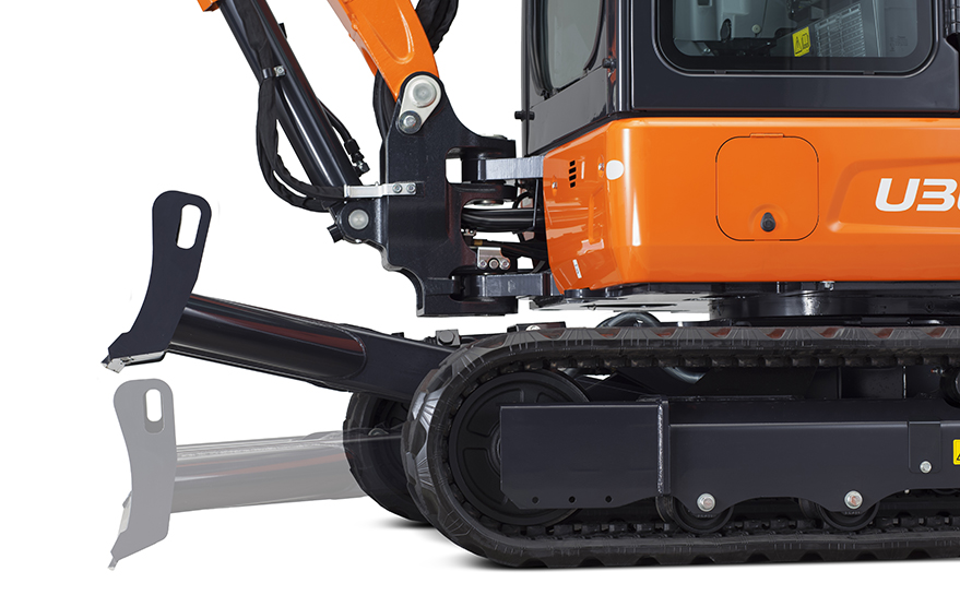 Tight Tail Swing w minikoparce KUBOTA U36-4