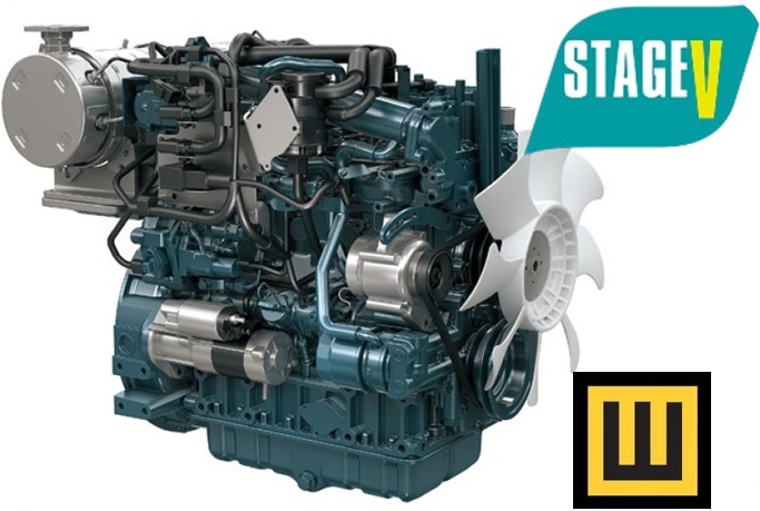 Turbodoładowany silnik KUBOTA D1803-CR-T-E5 Stage V w minikoparce U50-5